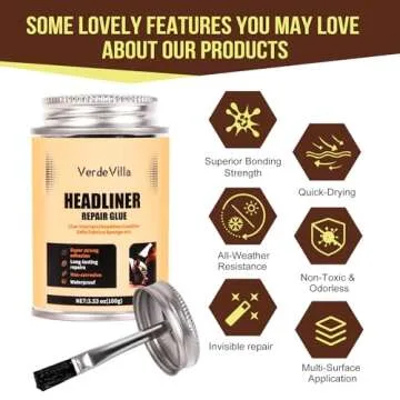 Headliner Repair Glue for Car Interiors, Waterproof & Non-Toxic