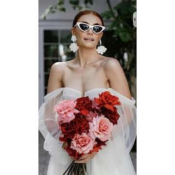 GIFIORE Cat Eye Sunglasses for Women Polarized, Vintage Retro Narrow Cateye Frame Sun Glasses (White Frame Grey Polarized Lens)