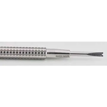 Bergeon 7767-S Watch Spring Bar Tool - Long Stainless Steel Handle with Replaceable Screw in Fine Strong Tool End