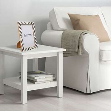 Handicrafts Home 5x7 Chevron Pattern Inspired Picture Frame - 5x7 Frames for Wall Hanging & Desk Dec...