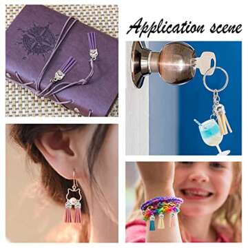 SUNNYCLUE 48Pcs Fruit Keychain Making Kit for Crafting