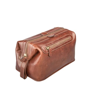 Maxwell Scott Leather Dopp Kit - Elevate Your Travel Gear