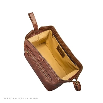 Maxwell Scott Leather Dopp Kit - Elevate Your Travel Gear