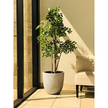 Kante 18 Inch Concrete Planter for Indoor Outdoor Spaces