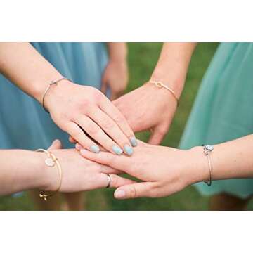 M MOOHAM Bridesmaid Proposal Gifts, Silver Tie the Knot Bridesmaid Bracelet with Initial A Bridesmaids Gifts for Wedding, Matron Maid of Honor Gift Bridal Party Gifts Wedding Jewelry