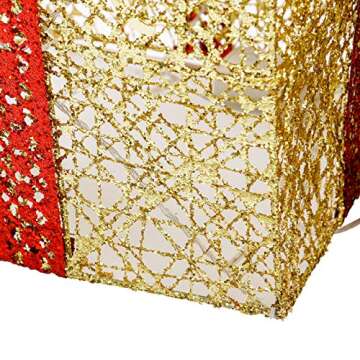 Sunnyglade Christmas Lighted Gift Boxes Set - 3 Sizes