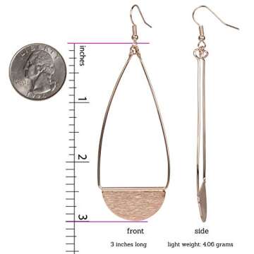 Lightweight Rose Gold Statement Earrings for Stylish Women