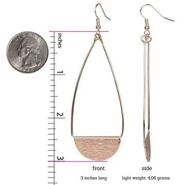 Lightweight Rose Gold Statement Earrings for Stylish Women