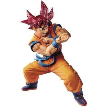 Vibrant Dragonball Super Saiyan God Goku Figure by Banpresto