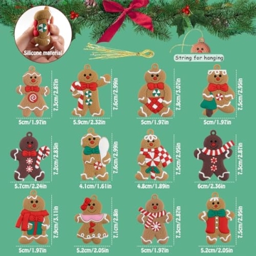 Gingerbread Ornaments Assorted Set for Christmas Tree