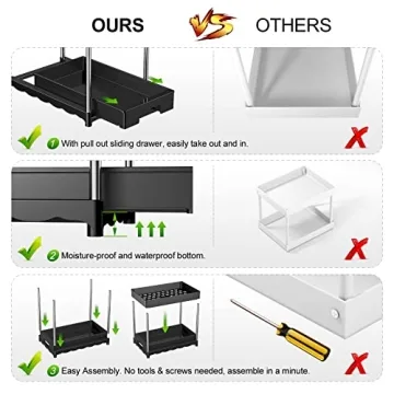 Under Sink Organizer with Sliding Drawers for Kitchen or Bathroom