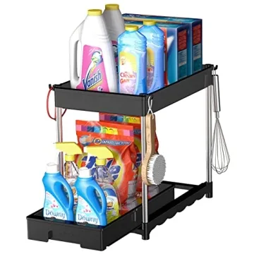 Under Sink Organizer with Sliding Drawers for Kitchen or Bathroom