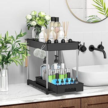 Under Sink Organizer with Sliding Drawers for Kitchen or Bathroom