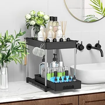 Under Sink Organizer with Sliding Drawers for Kitchen or Bathroom