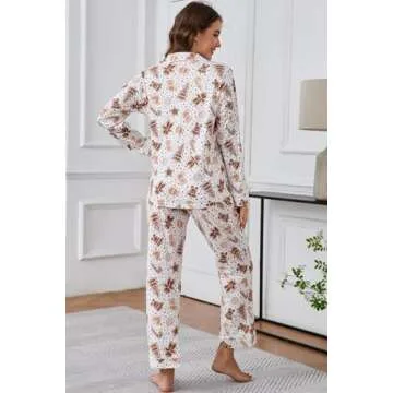 LUBOT Christmas Pajamas Soft 100% Cotton Sleepwear Set