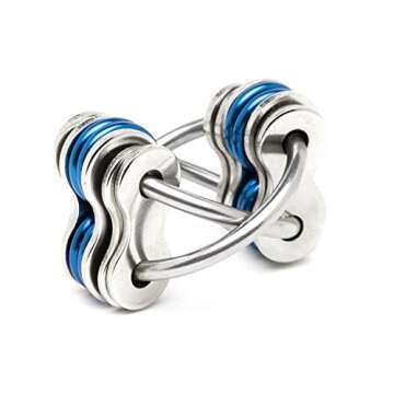 Fidgetland Rizzle - As Seen on Shark Tank - Adult Stress & Anxiety Toy for ADD/ADHD, Bike Chain Fidget (Blue)