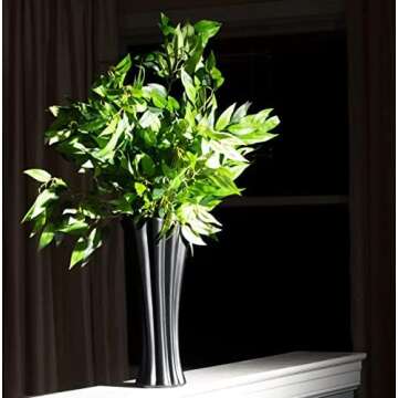 FUNORNAM 12Pcs Italian Ruscus Greenery Stems Artificial Silk Greenery Leaves Garland Vines Hanging Spray for DIY Wedding Arch Bouquet Filler Table Centerpieces Home Indoor Decor