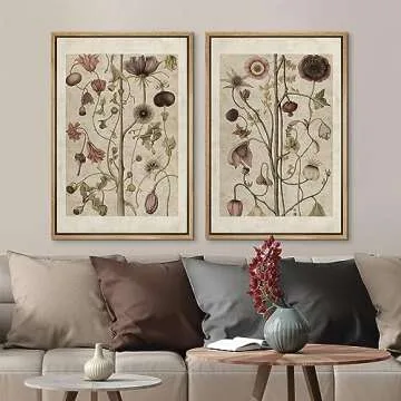 MUDECOR Wildflower Canvas Wall Art for Elegant Decor