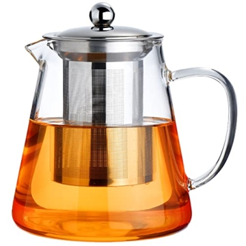 Elegant PARACITY Glass Teapot - 18.6 OZ Borosilicate Brewer