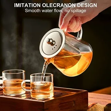 Elegant PARACITY Glass Teapot - 18.6 OZ Borosilicate Brewer