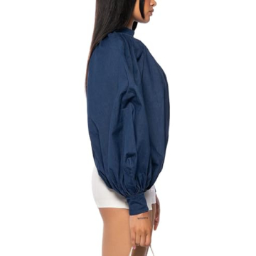 Trendy LETSVDO Women's Denim Crop Top and Bolero Shrug