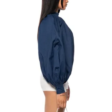 Trendy LETSVDO Women's Denim Crop Top and Bolero Shrug