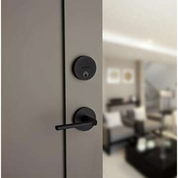 Kwikset Uptown Deadbolt Lock - Matte Black Security Lock