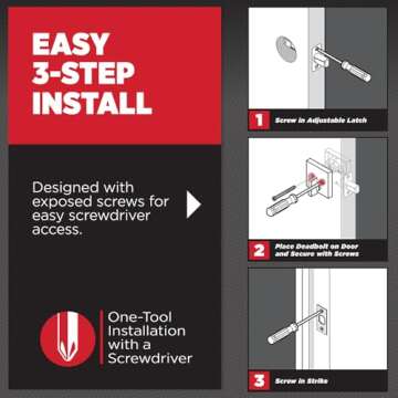 Kwikset Uptown Deadbolt Lock - Matte Black Security Lock