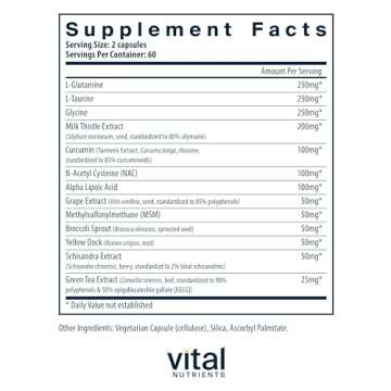 Vital Nutrients Detox Formula | Vegan Liver Detox | Antioxidant Supplement Promotes Liver & Detoxifi...