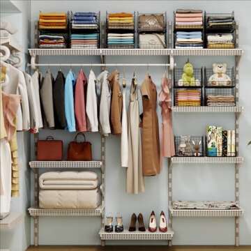 Storage Bins Closet Organizers and Storage 3 Pack, Rustic Stackable Metal Wire Basket for Clothes Toys Snacks, Open Pantry Baskets for Countertop Cabinet Living Room Black, 11.5x11.5x21inch