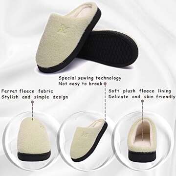 landeer Slippers for Men's and Women's Memory Foam House Shoes Indoor (lemon green,Women9-10/Men7-8)