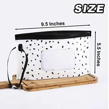 4 Pack Reusable Wipes Pouch Portable Wipes Dispenser Refillable Wipes Container Lightweight Travel W...