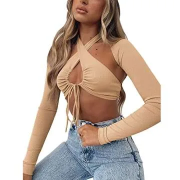 Stylish Susupeng Halter Crop Top for Fashionable Summer