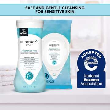 Summer's Eve Fragrance Free Gentle Daily All Over Feminine Body Wash, Removes Odor, Feminine Wash pH Balanced, 15 fl oz, 3 Pack