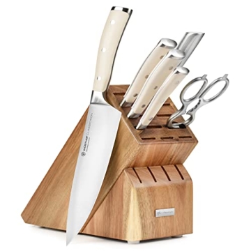 Wusthof Classic Ikon Creme 7 Piece Knife Set with Block