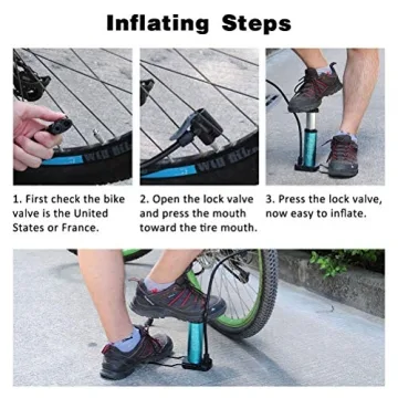 Agltp Mini Bike Floor Pump - Lightweight and Portable