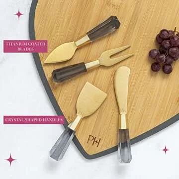 Paris Hilton Charcuterie Board & Serving Set - 6 Pieces