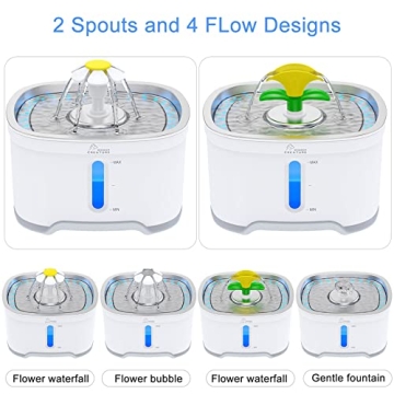 Stainless Steel Cat Water Fountain - 2.5L Automatic Fountain