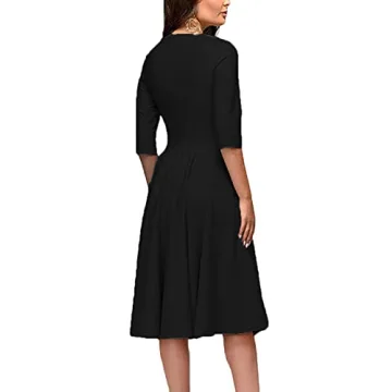 Elegant Audrey Hepburn Style A-line Dress for Women