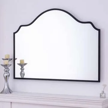 Chende Black Arched Mirror for Elegant Home Decor