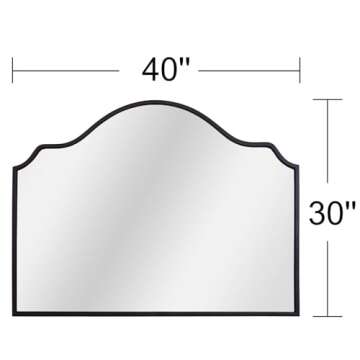 Chende Black Arched Mirror for Elegant Home Decor