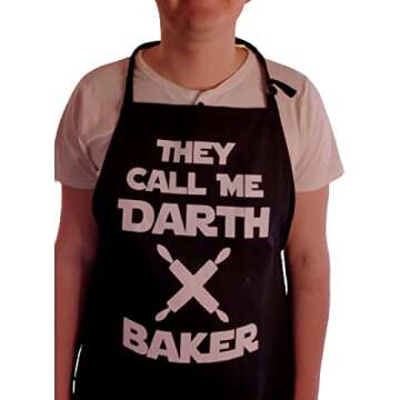 new creative darth baker apron kitchen cooking baking bbq apron for men and women bring your dinner ...
