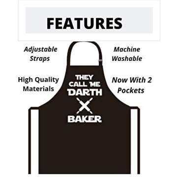 new creative darth baker apron kitchen cooking baking bbq apron for men and women bring your dinner party to life with our novelty funny cooking apron