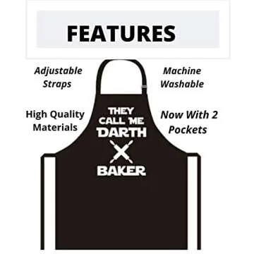 new creative darth baker apron kitchen cooking baking bbq apron for men and women bring your dinner party to life with our novelty funny cooking apron