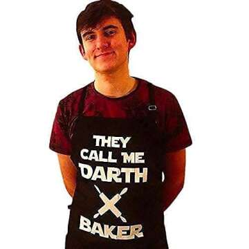 new creative darth baker apron kitchen cooking baking bbq apron for men and women bring your dinner party to life with our novelty funny cooking apron