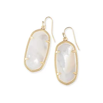 Kendra Scott Elle Drop Earrings – Elegant Fashion Jewelry in Ivory Mother of Pearl