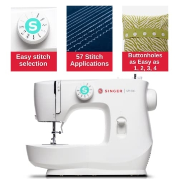 SINGER M1500 Portable Sewing Machine with 57 Stitch Applications