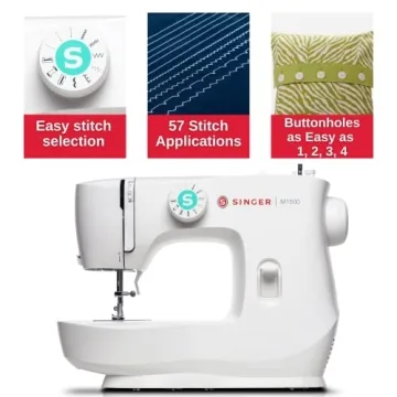 SINGER M1500 Portable Sewing Machine with 57 Stitch Applications