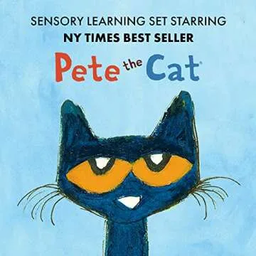 Educational Insights Pete the Cat Playfoam Shape & Learn Pete the Cat Groovin' Alphabet Set with 8 Playfoam Bricks, 13 Double-Sided Cards, Gift for Kids Ages 3+