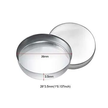 Allwon 56 Pack Empty Round Metal Pans Size 26mm for Eyeshadow Palette Magnetic Makeup Palette (Heigh...